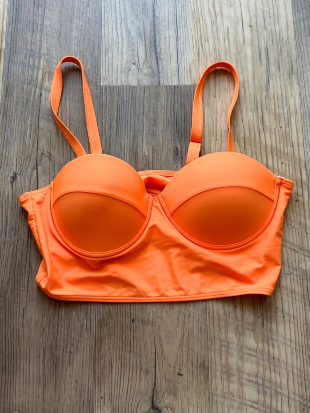 Women's Orange Corset Bikini Top